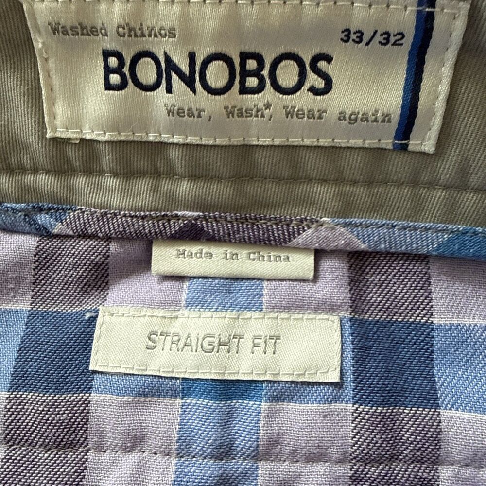 4 Men’s Bonobos Washed Chinos Straight Fit 33/32 Gray Navy Khaki Light Blue - Picture 4 of 12